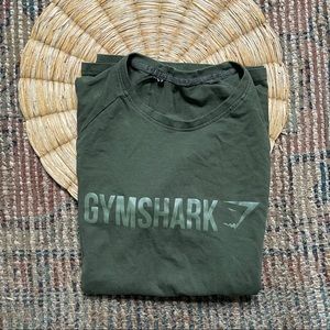 Olive green gymshark workout T-shirt